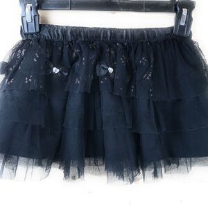 Trissi Tulle Layered Black Skirt‎
